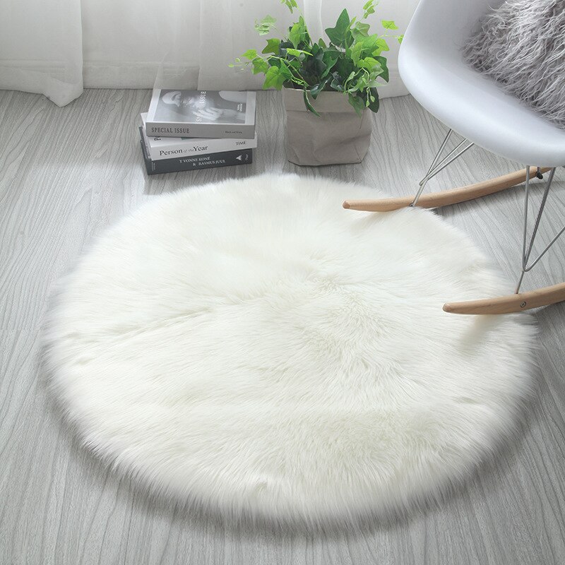 Soft Fluffy Round Plush Rug