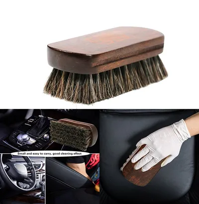 Soft Horse Hair Brush for Leather