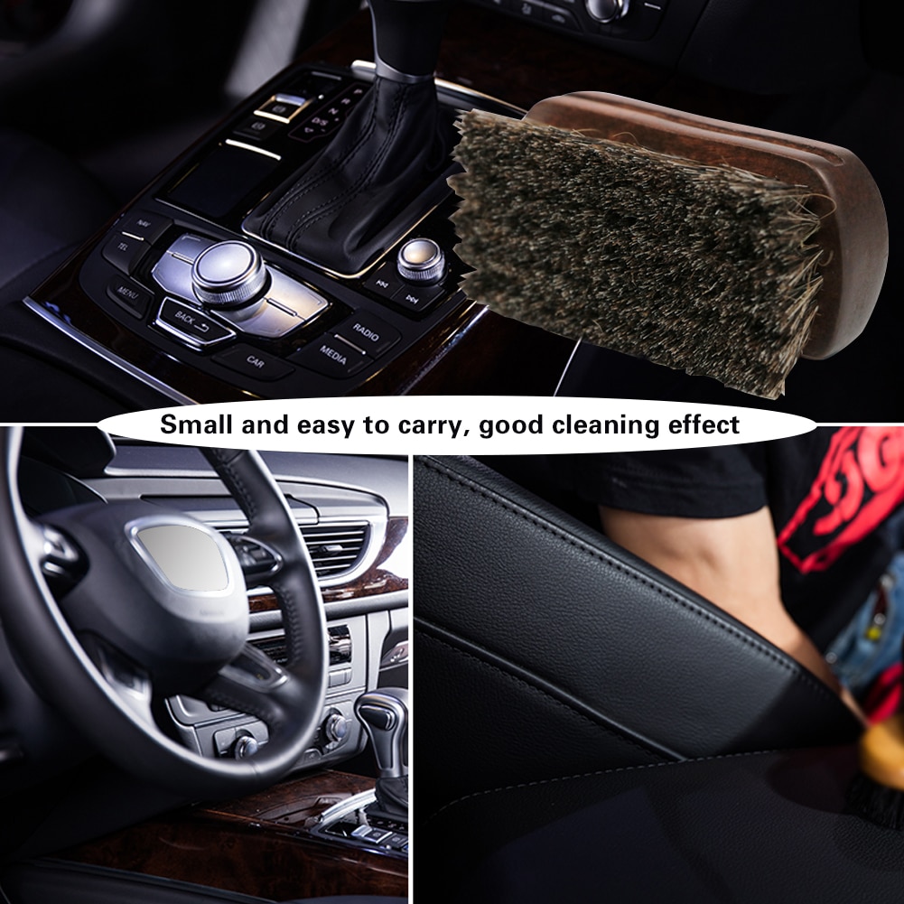 Soft Horse Hair Brush for Leather