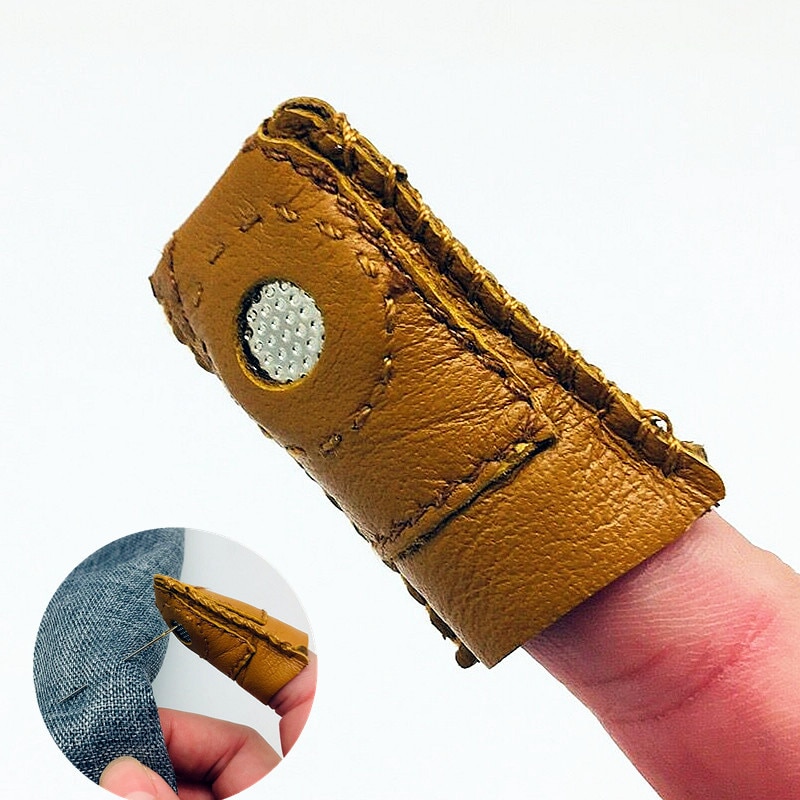 Soft Leather Thimble Hand Sewing Tool