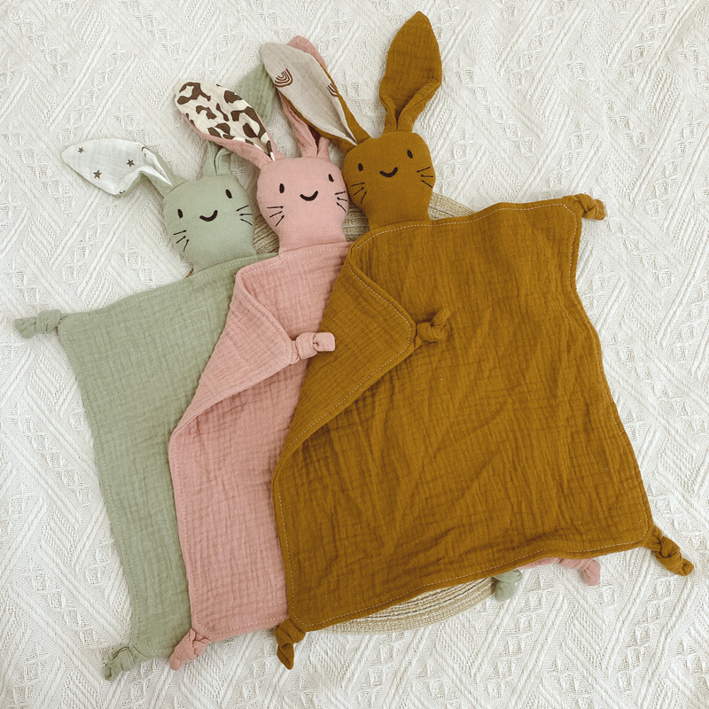 Soft Muslin Baby Bunny Blanket