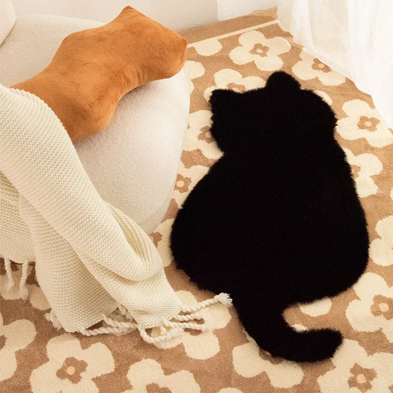 Soft Plush Cat Floor Mat