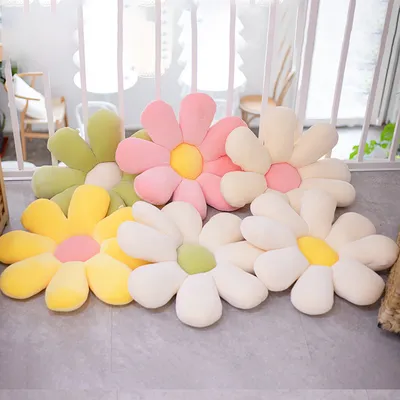 Soft Plush Colorful Flower Pillow