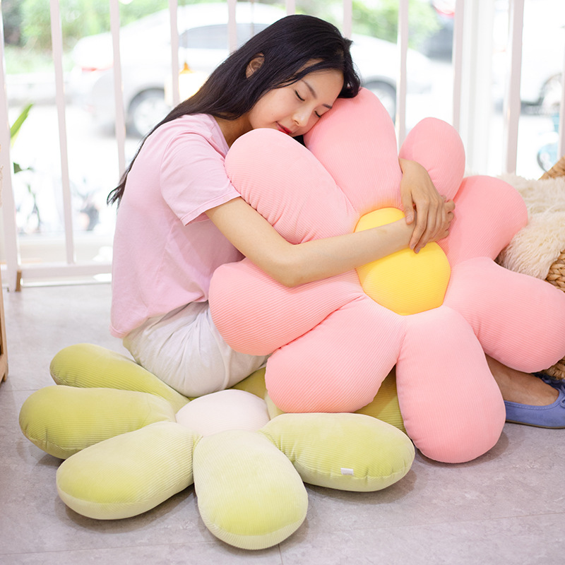 Soft Plush Colorful Flower Pillow