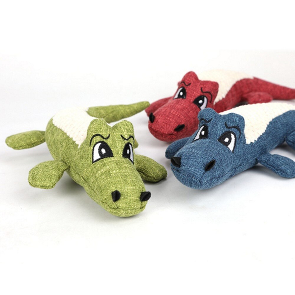 Soft Plush Crocodile Dog Toy