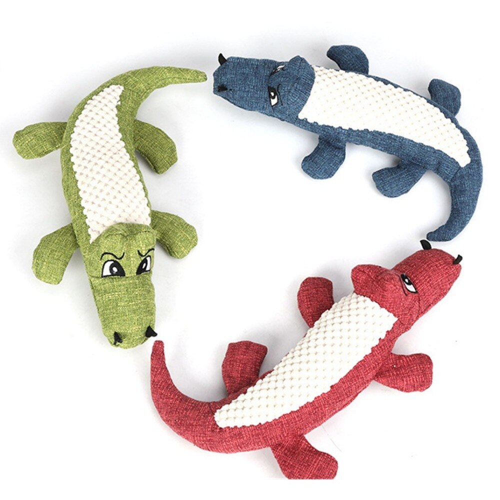 Soft Plush Crocodile Dog Toy