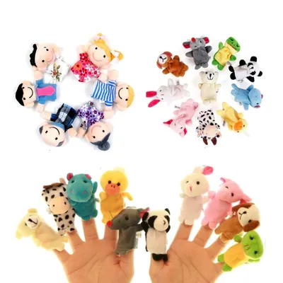 Soft Plush Finger Animal Puppets