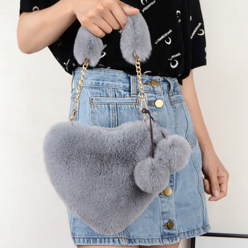Soft Plush Heart Shaped Purse Soft Plush Heart Shaped Purse