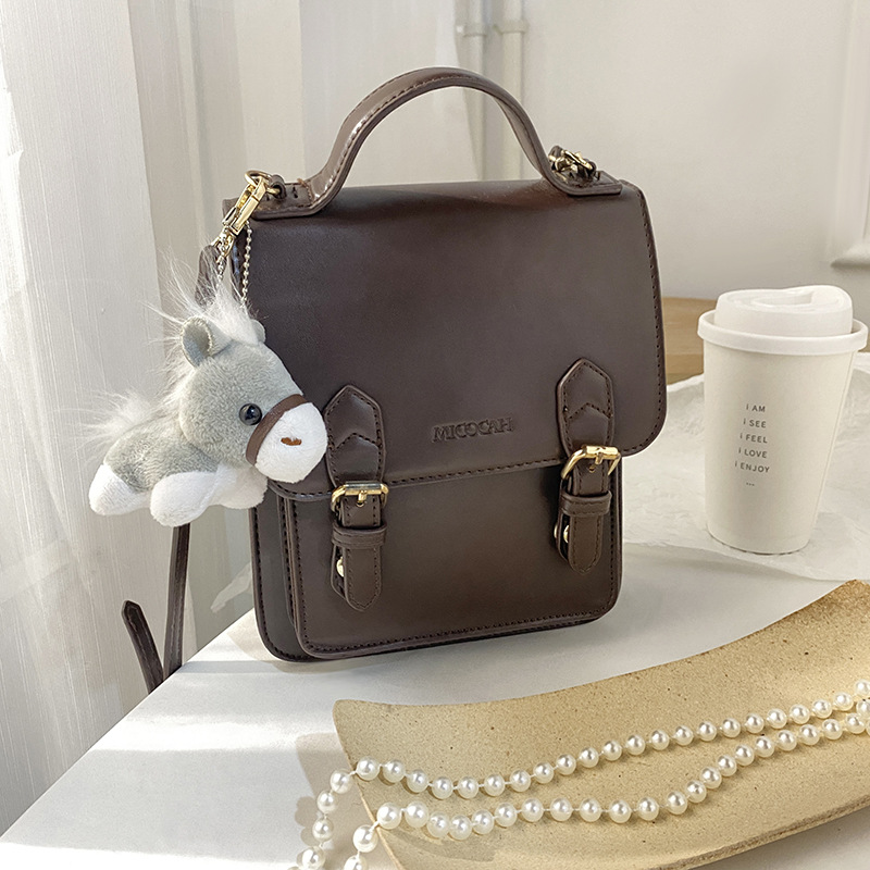 Soft Plush Horse Keychain Accessory