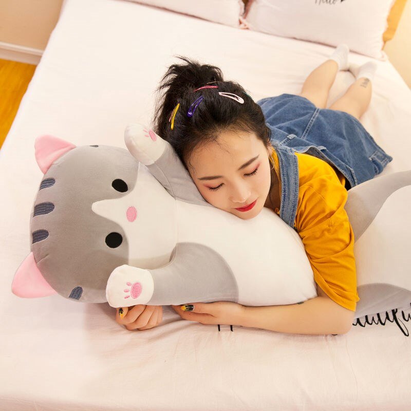 Soft Plush Long Cat Body Pillow