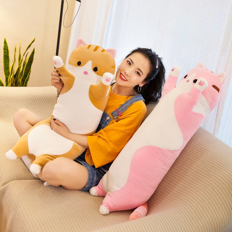 Soft Plush Long Cat Body Pillow