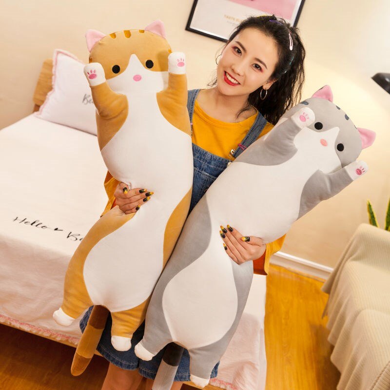 Soft Plush Long Cat Body Pillow