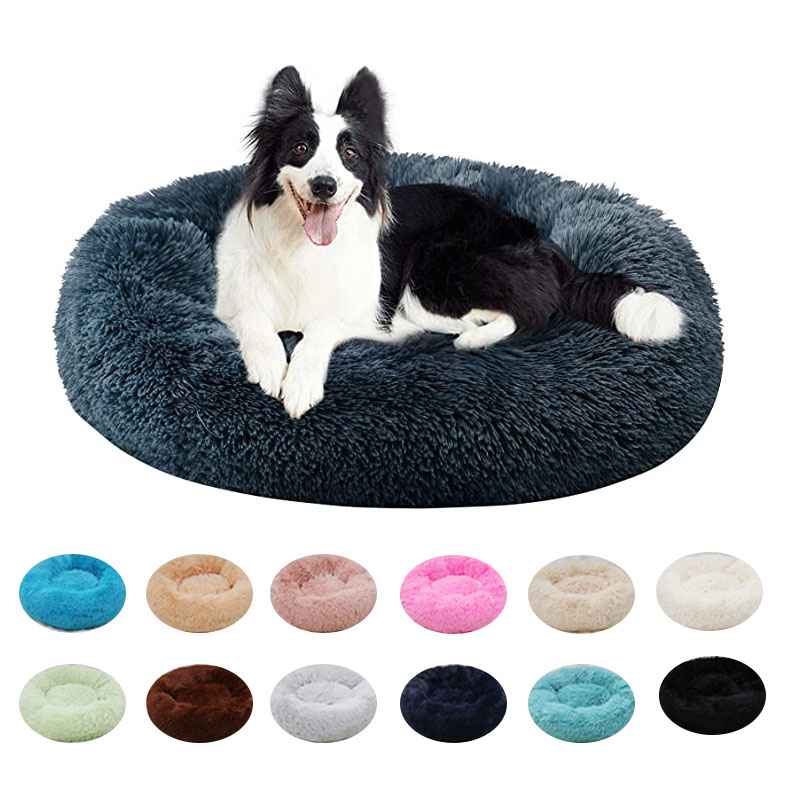 Soft Plush Round Bed for Dogs