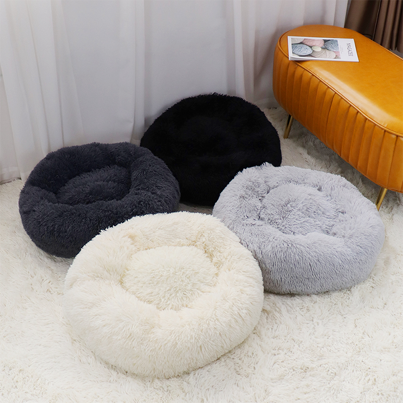 Soft Plush Round Bed for Dogs
