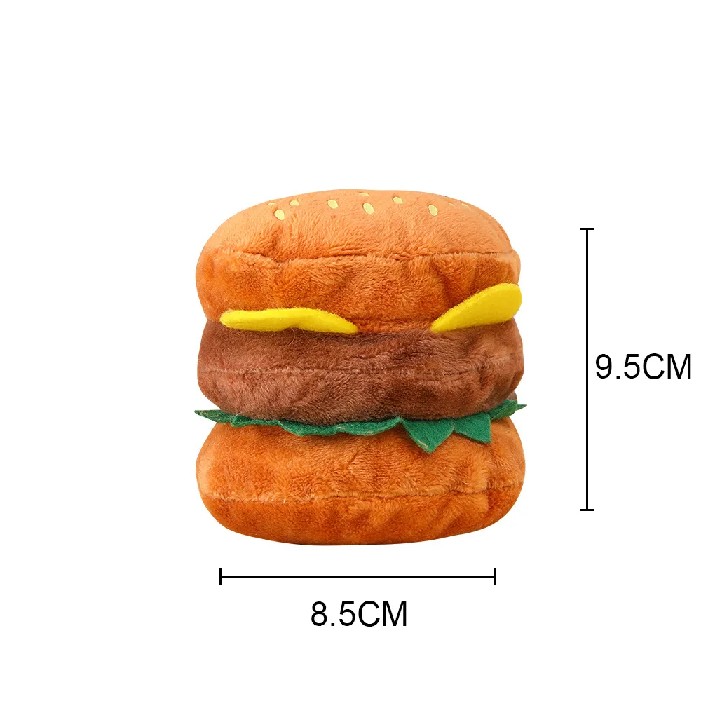 Soft Plush Squeaky Hamburger Dog Toy