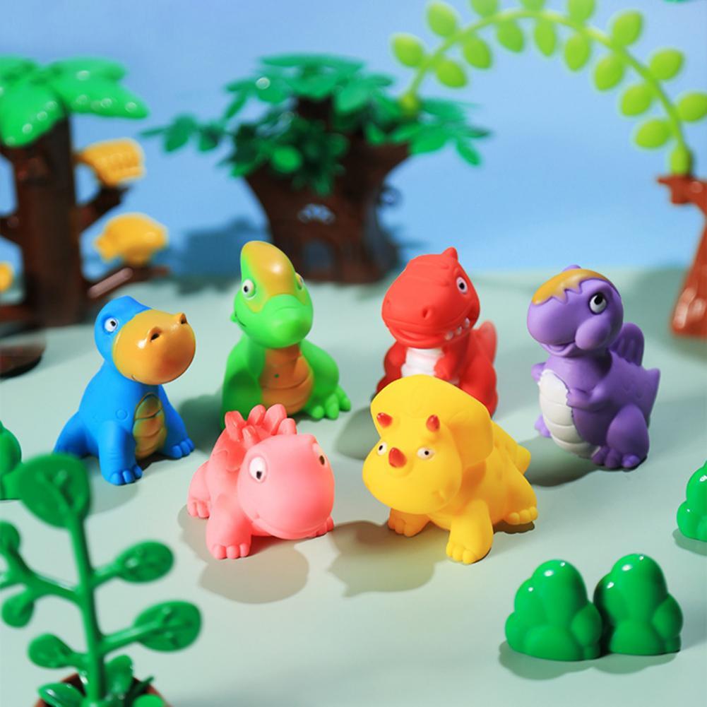 Soft Rubber Dino Bath Toys (6 pcs) Soft Rubber Dino Bath Toys (6 pcs)