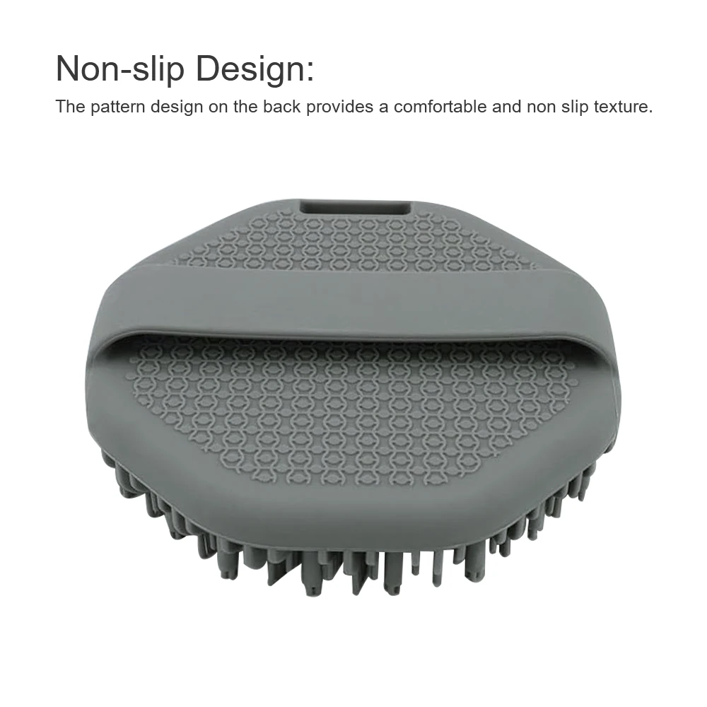 Soft Silicone Body Scrubber Bath Brush With Ergonomic Handle Portable Shower Massage Cleaning Exfoliating Home Tool Soft Silicone Body Scrubber Bath Brush With Ergonomic Handle Portable Shower Massage Cleaning Exfoliating Home Tool