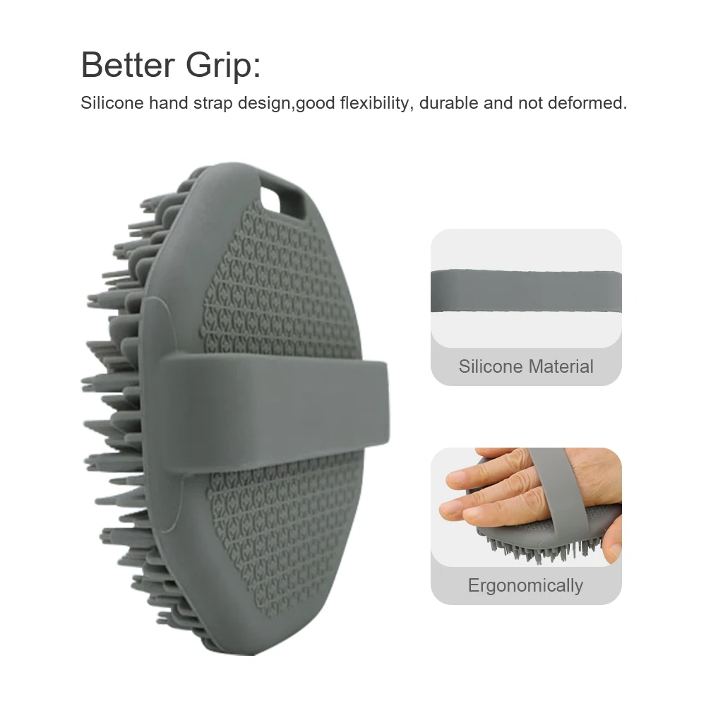 Soft Silicone Body Scrubber Bath Brush With Ergonomic Handle Portable Shower Massage Cleaning Exfoliating Home Tool Soft Silicone Body Scrubber Bath Brush With Ergonomic Handle Portable Shower Massage Cleaning Exfoliating Home Tool