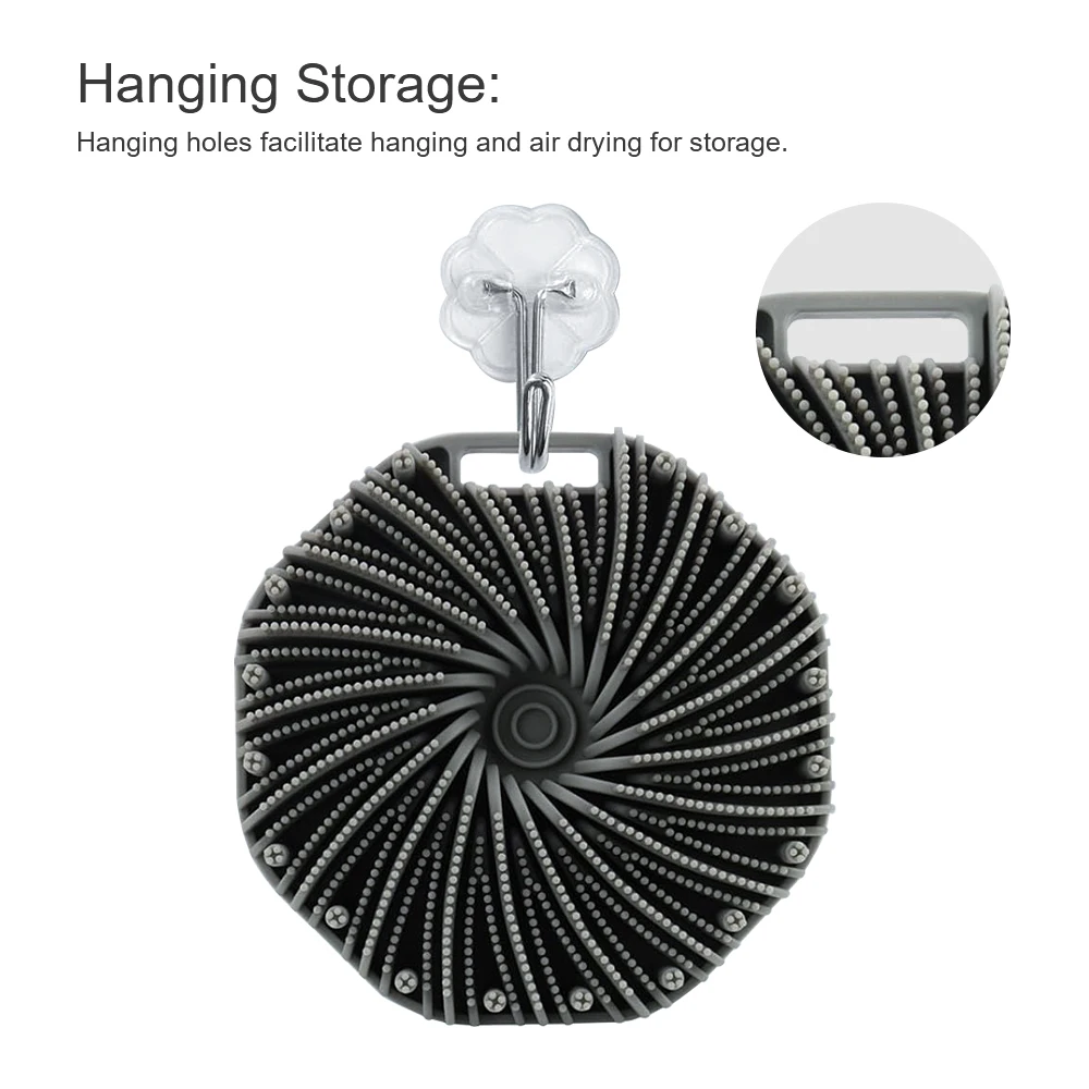 Soft Silicone Body Scrubber Bath Brush With Ergonomic Handle Portable Shower Massage Cleaning Exfoliating Home Tool Soft Silicone Body Scrubber Bath Brush With Ergonomic Handle Portable Shower Massage Cleaning Exfoliating Home Tool