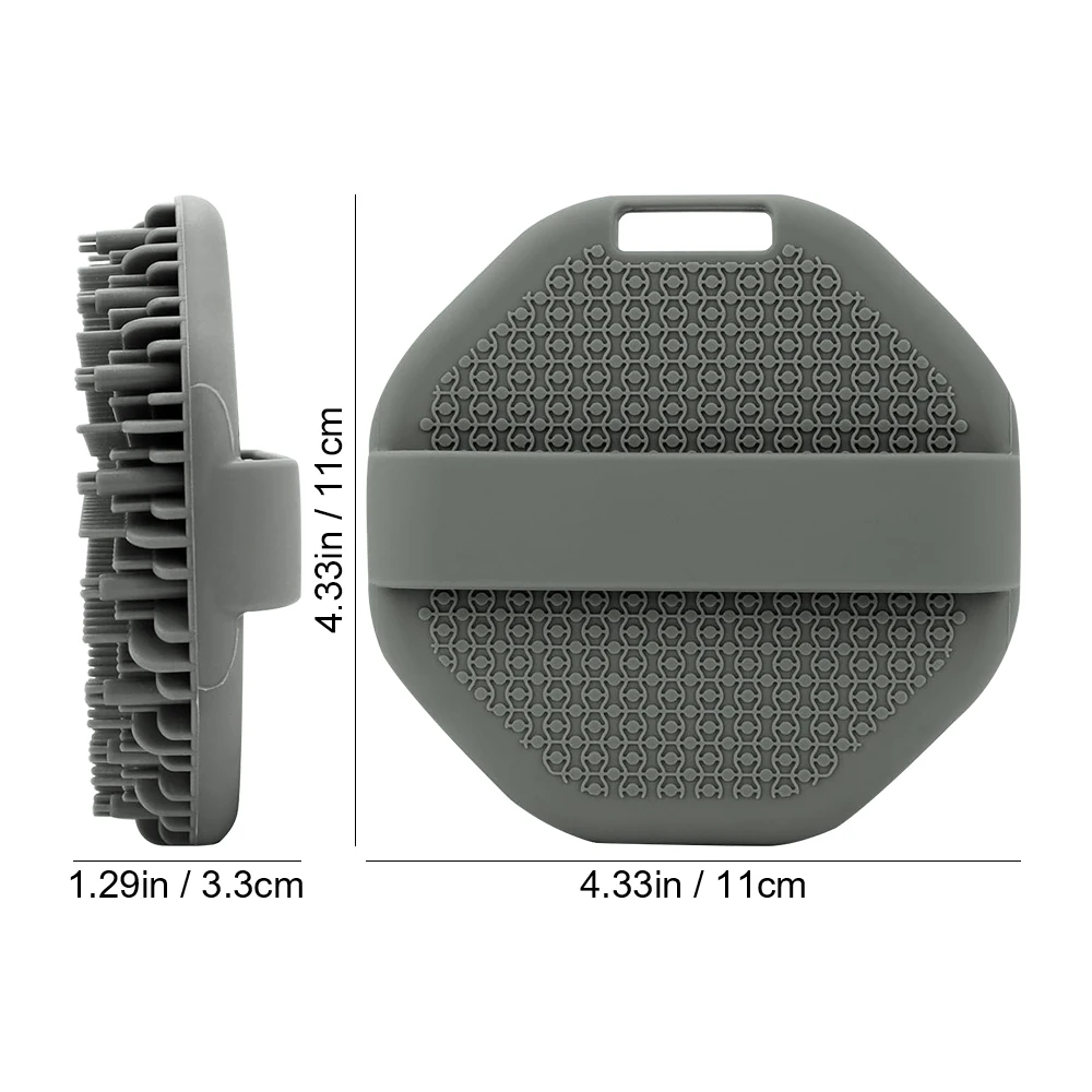 Soft Silicone Body Scrubber Bath Brush With Ergonomic Handle Portable Shower Massage Cleaning Exfoliating Home Tool Soft Silicone Body Scrubber Bath Brush With Ergonomic Handle Portable Shower Massage Cleaning Exfoliating Home Tool