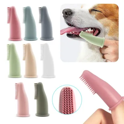 Soft Silicone Finger Dog Toothbrush (2 pcs)