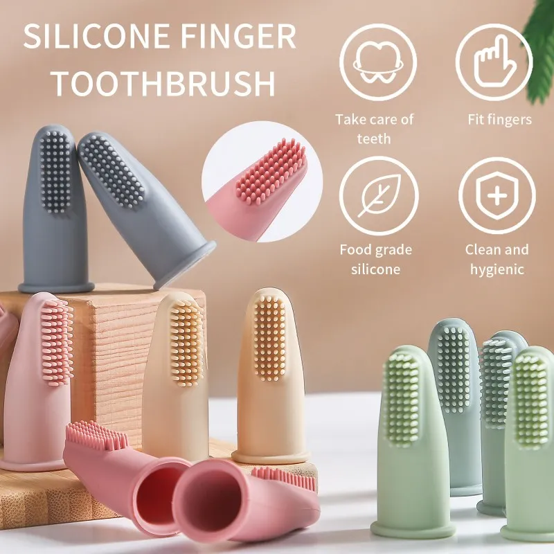 Soft Silicone Finger Dog Toothbrush (2 pcs)