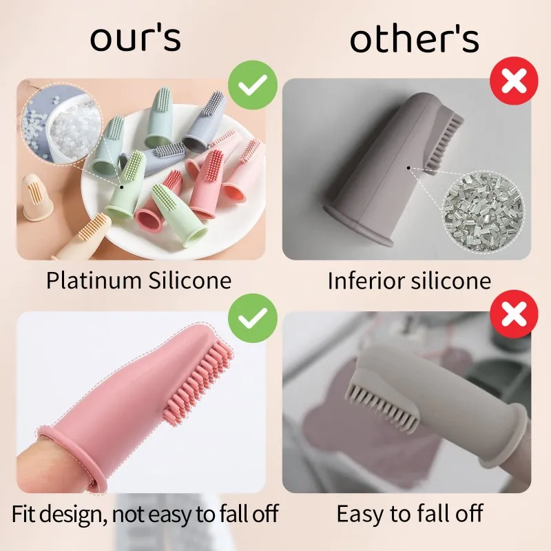 Soft Silicone Finger Dog Toothbrush (2 pcs)