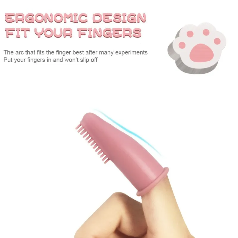 Soft Silicone Finger Dog Toothbrush (2 pcs)