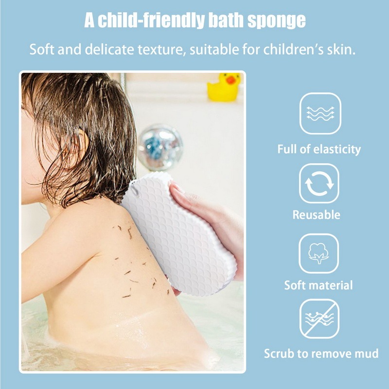 Soft Sponge Body Scrubber Bath Exfoliating Scrub Sponge Shower Brush Body Skin Cleaner Dead Skin Remover Exfoliante