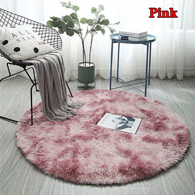 Soft Tie Dyed Round Fluffy Rug Soft Tie Dyed Round Fluffy Rug