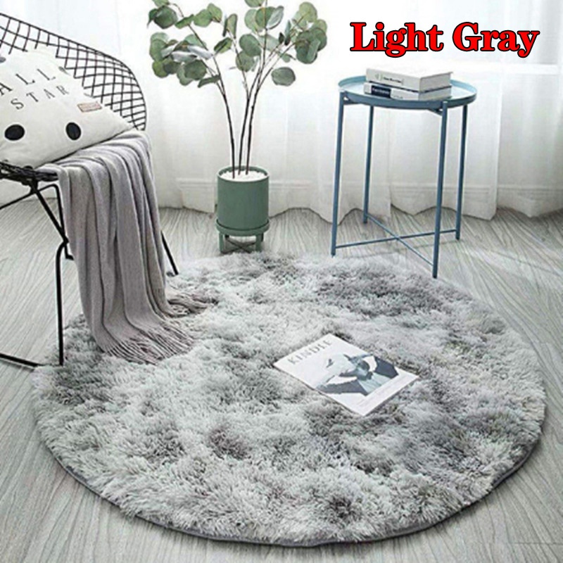 Soft Tie Dyed Round Fluffy Rug Soft Tie Dyed Round Fluffy Rug