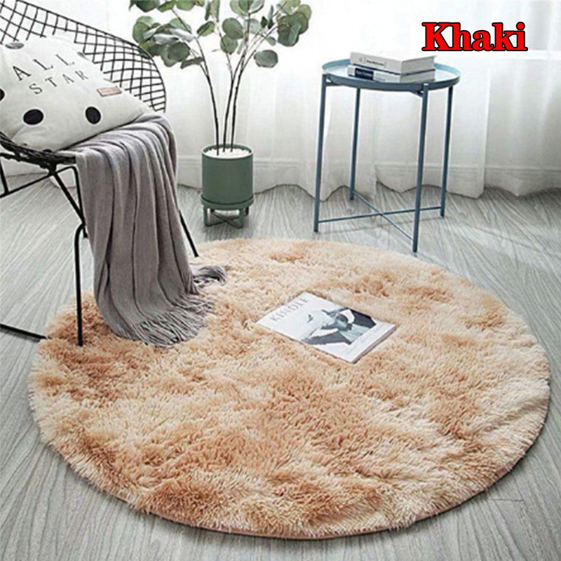 Soft Tie Dyed Round Fluffy Rug Soft Tie Dyed Round Fluffy Rug