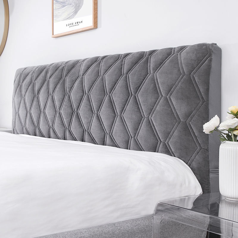 Soft Velvet Bed Headboard Cover
