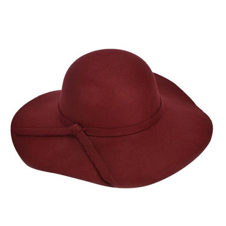 Soft Wool Ladies Wide Brim Hat