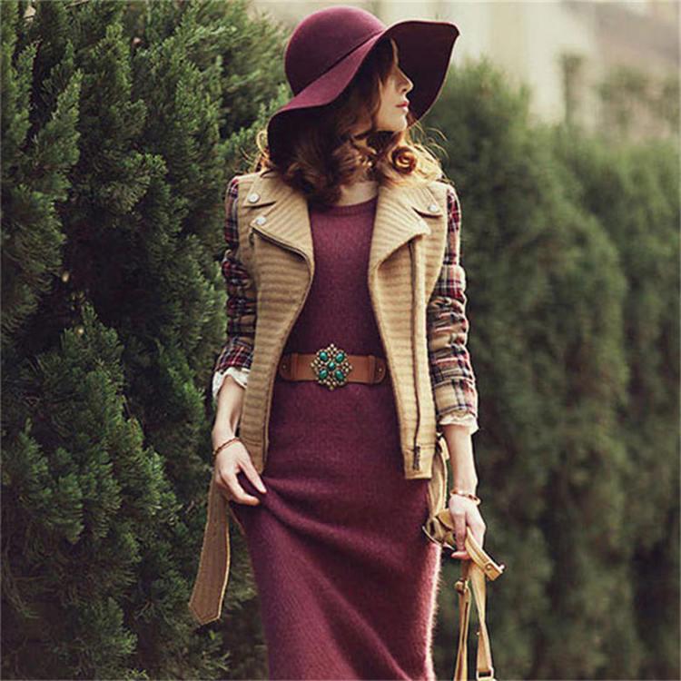 Soft Wool Ladies Wide Brim Hat