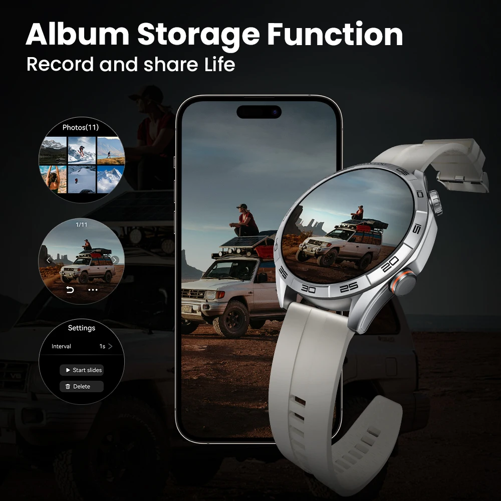 Solar 5 Voice Calling Smartwatch 1.58” AMOLED Display 60Hz Smart Watch 24H Health Monitoring Sports Smartwatch for Men