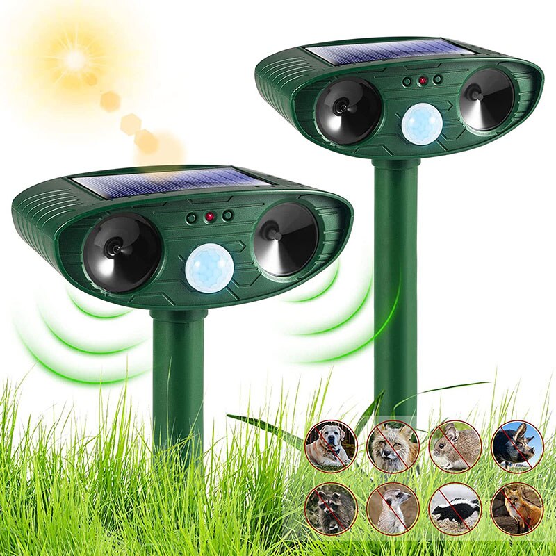 Solar Animal Repellant Ultrasonic Cat Dog Repellant Solar Powered Waterproof Animal Deterrent Solar Animal Repellant Ultrasonic Cat Dog Repellant Solar Powered Waterproof Animal Deterrent