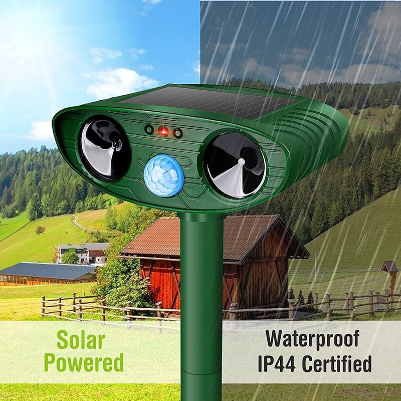 Solar Animal Repellant Ultrasonic Cat Dog Repellant Solar Powered Waterproof Animal Deterrent Solar Animal Repellant Ultrasonic Cat Dog Repellant Solar Powered Waterproof Animal Deterrent