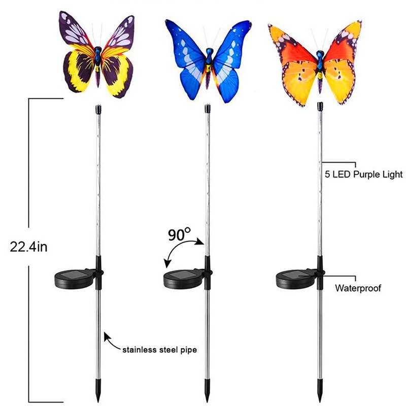 Solar Butterfly Lights Outdoor Decor (3pcs) Solar Butterfly Lights Outdoor Decor (3pcs)