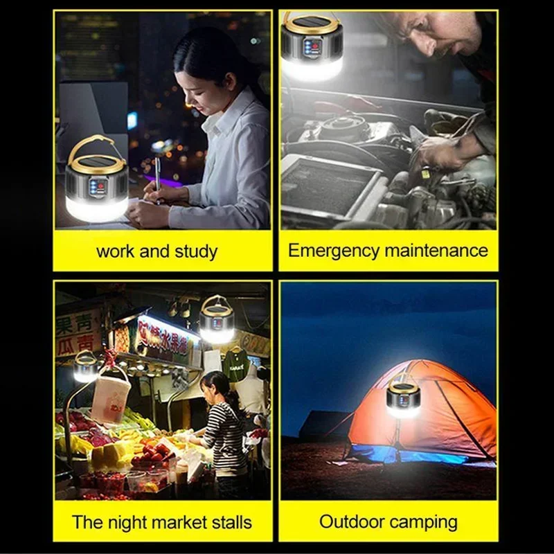 Solar Camping Light Power Bank LED Camping Lanterns With Remote Control Waterproof Outdoor Tent Light Rechargeable Solar Camping Light Power Bank LED Camping Lanterns With Remote Control Waterproof Outdoor Tent Light Rechargeable