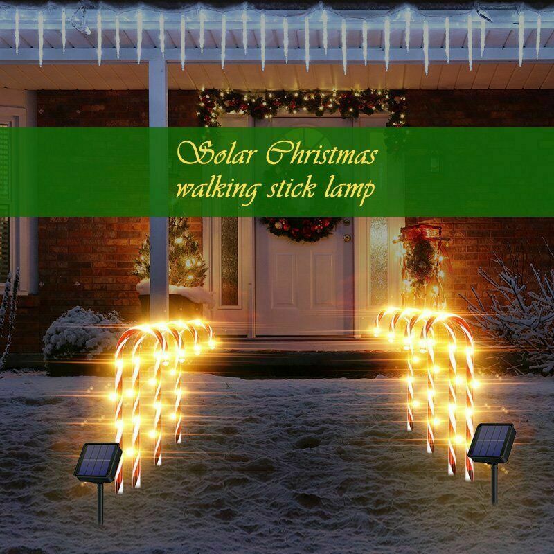 Solar Candy Cane Lights (1/2/4/8Pcs.) Solar Candy Cane Lights (1/2/4/8Pcs.)