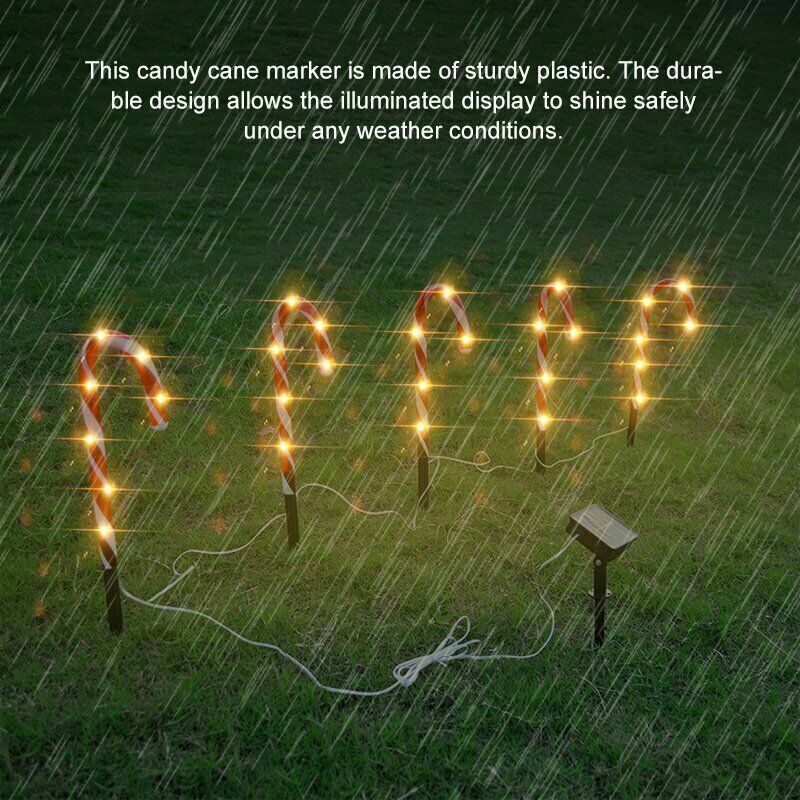 Solar Candy Cane Lights (1/2/4/8Pcs.) Solar Candy Cane Lights (1/2/4/8Pcs.)