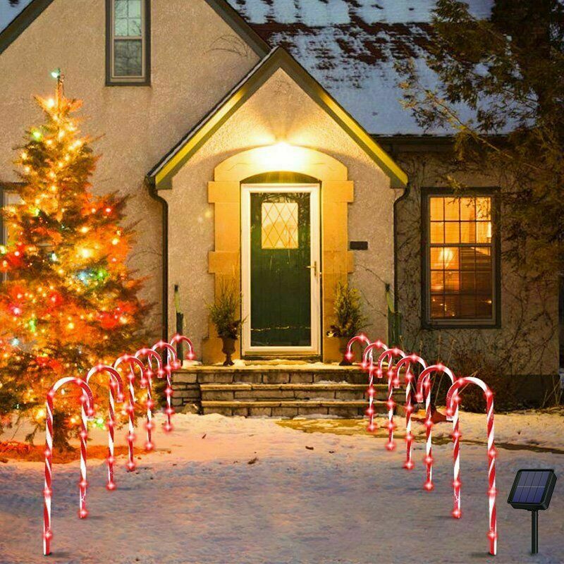 Solar Candy Cane Lights (1/2/4/8Pcs.) Solar Candy Cane Lights (1/2/4/8Pcs.)