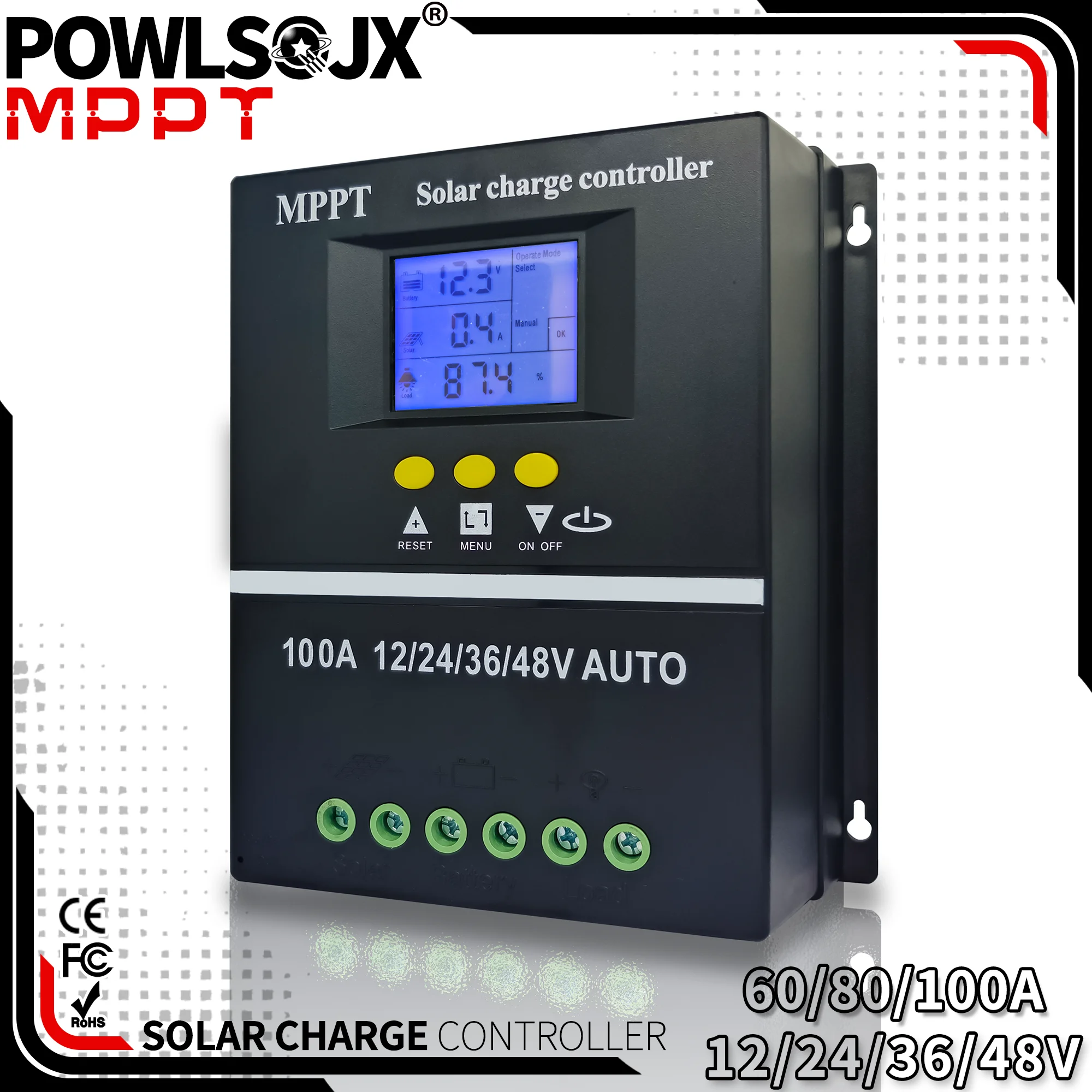 Solar Charge Controller Solar Panel Lead Acid/Lithium Battery Regulator Dual USB Solar Charge Controller Solar Panel Lead Acid/Lithium Battery Regulator Dual USB