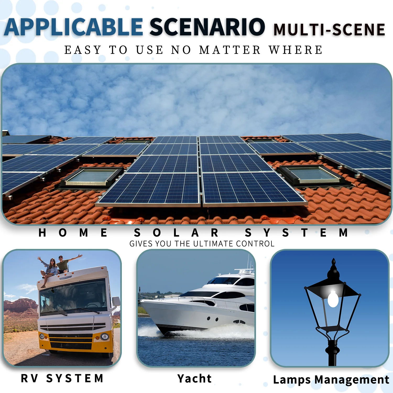 Solar Charge Controller Solar Panel Lead Acid/Lithium Battery Regulator Dual USB Solar Charge Controller Solar Panel Lead Acid/Lithium Battery Regulator Dual USB