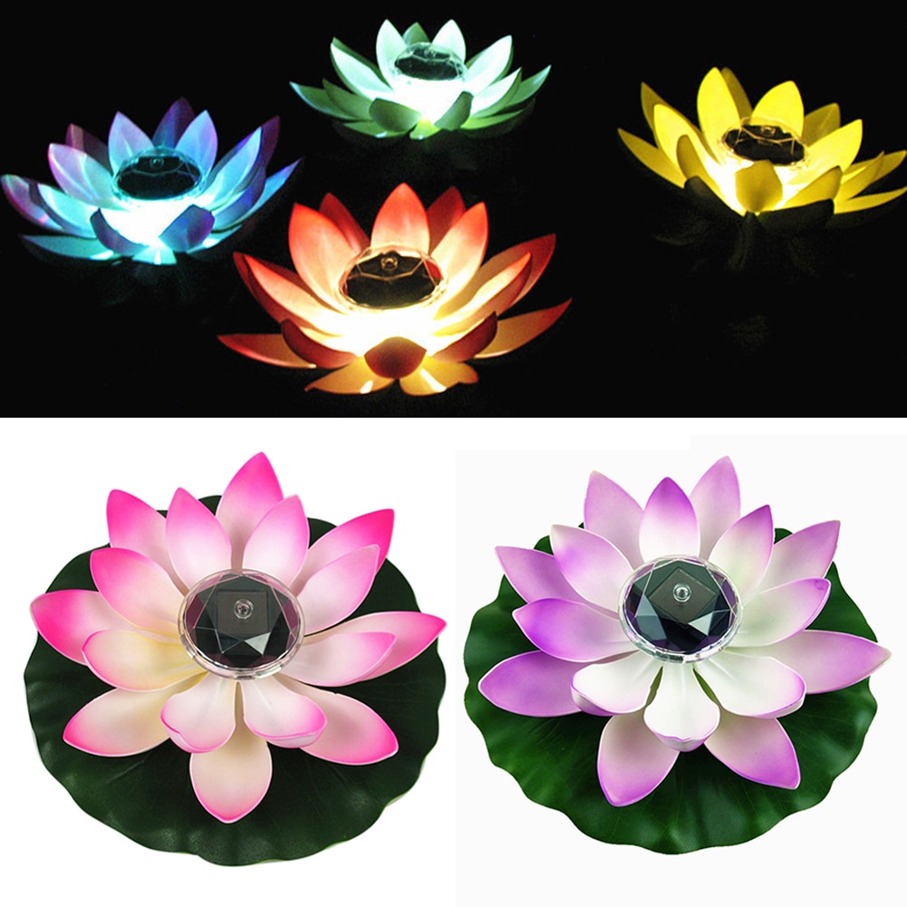Solar Fake Lotus Flower Light Solar Fake Lotus Flower Light