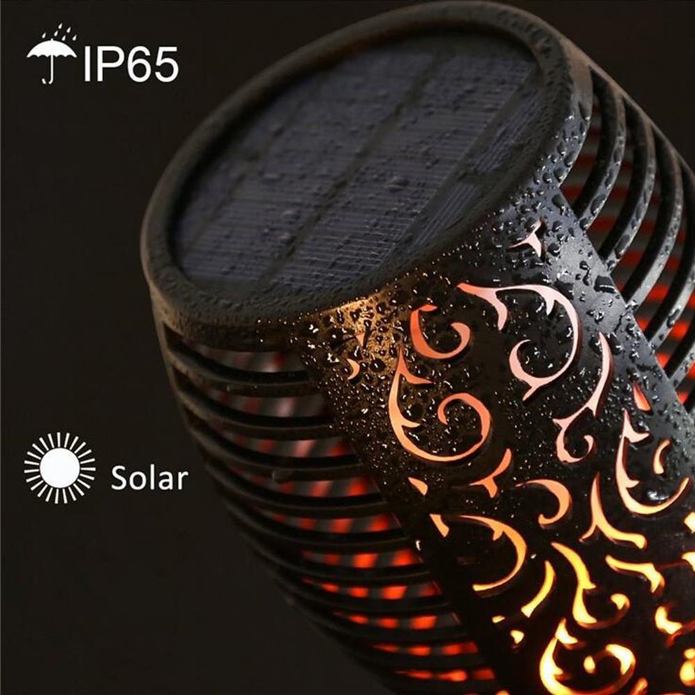 Solar Flame Torch Garden LED Lamp