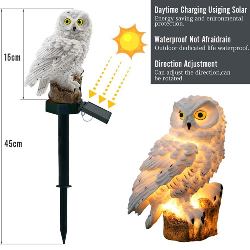 Solar Garden Owl Outdoor Decor