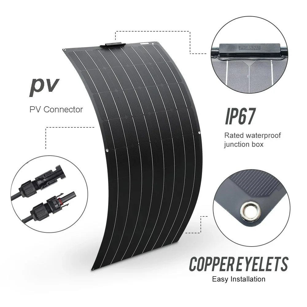 Solar High Efficiency Portable Power Bank Flexible Charging Outdoor Solar Cells For Home/Camping