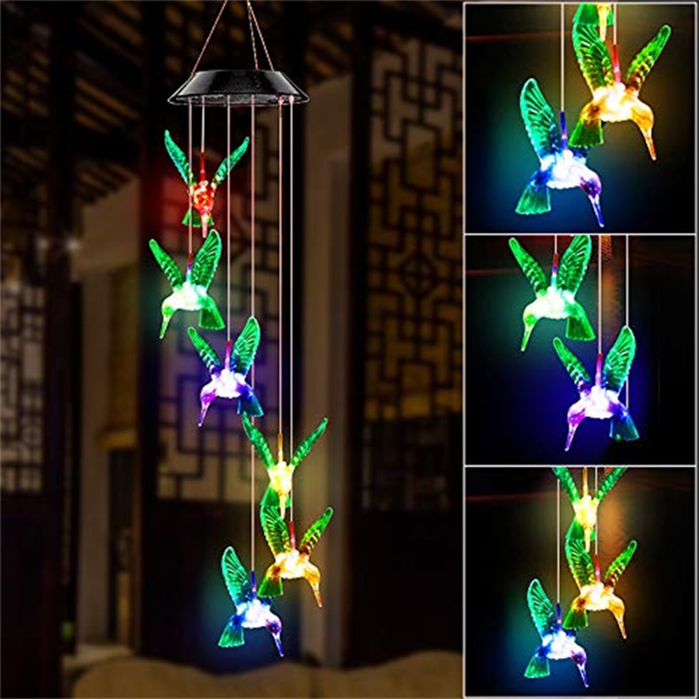 Solar Hummingbird Wind Chimes LED Solar Hummingbird Wind Chimes LED